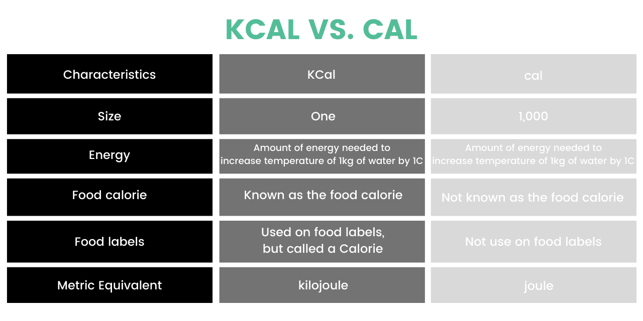 Fact Check: Are kcal and cal the same?