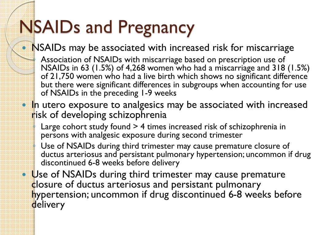Fact Check: Are nsaids safe in pregnancy?