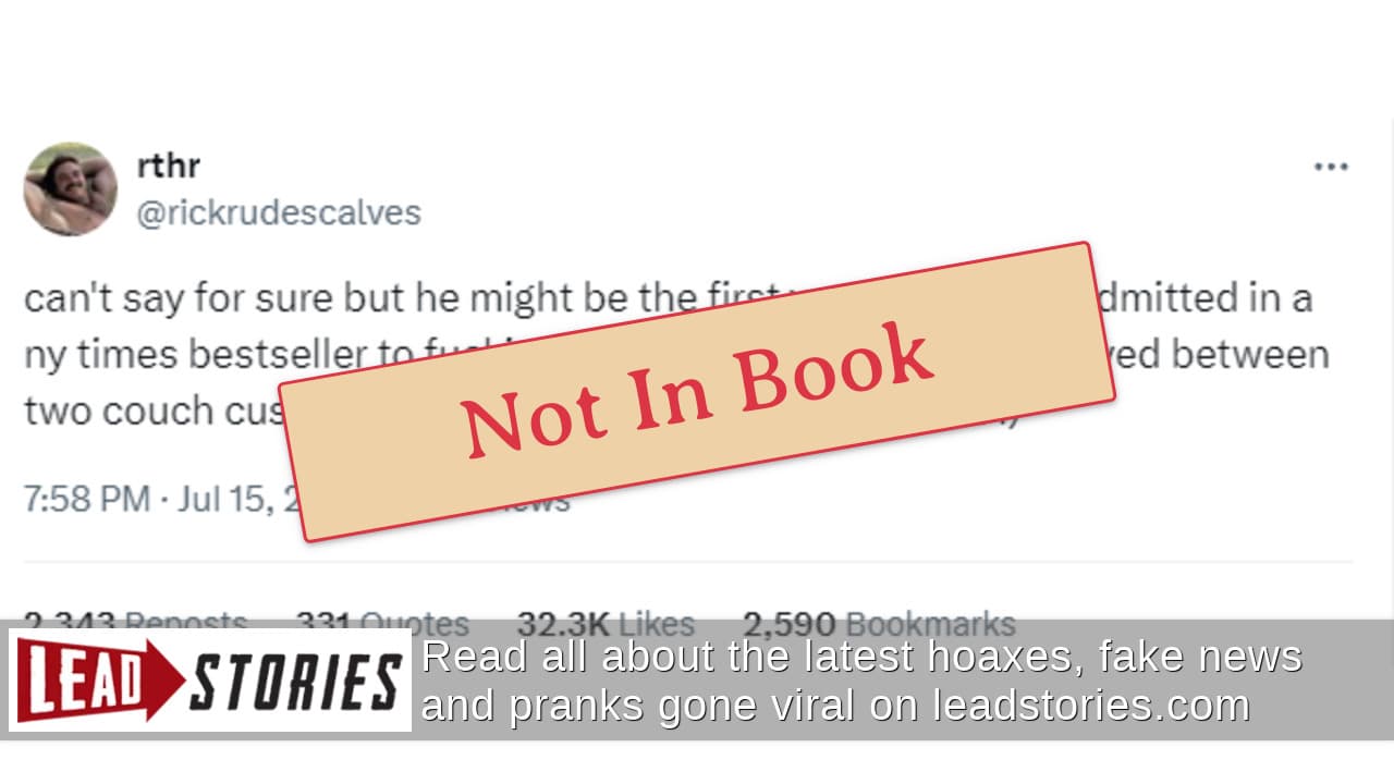 Fact Check: Did JD Vance have sex with a couch?