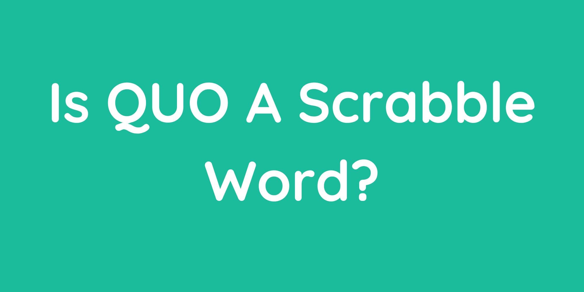 Fact Check: Is "QO" a valid Scrabble word?