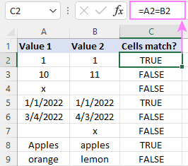 Fact Check: Is "equal" in Excel?