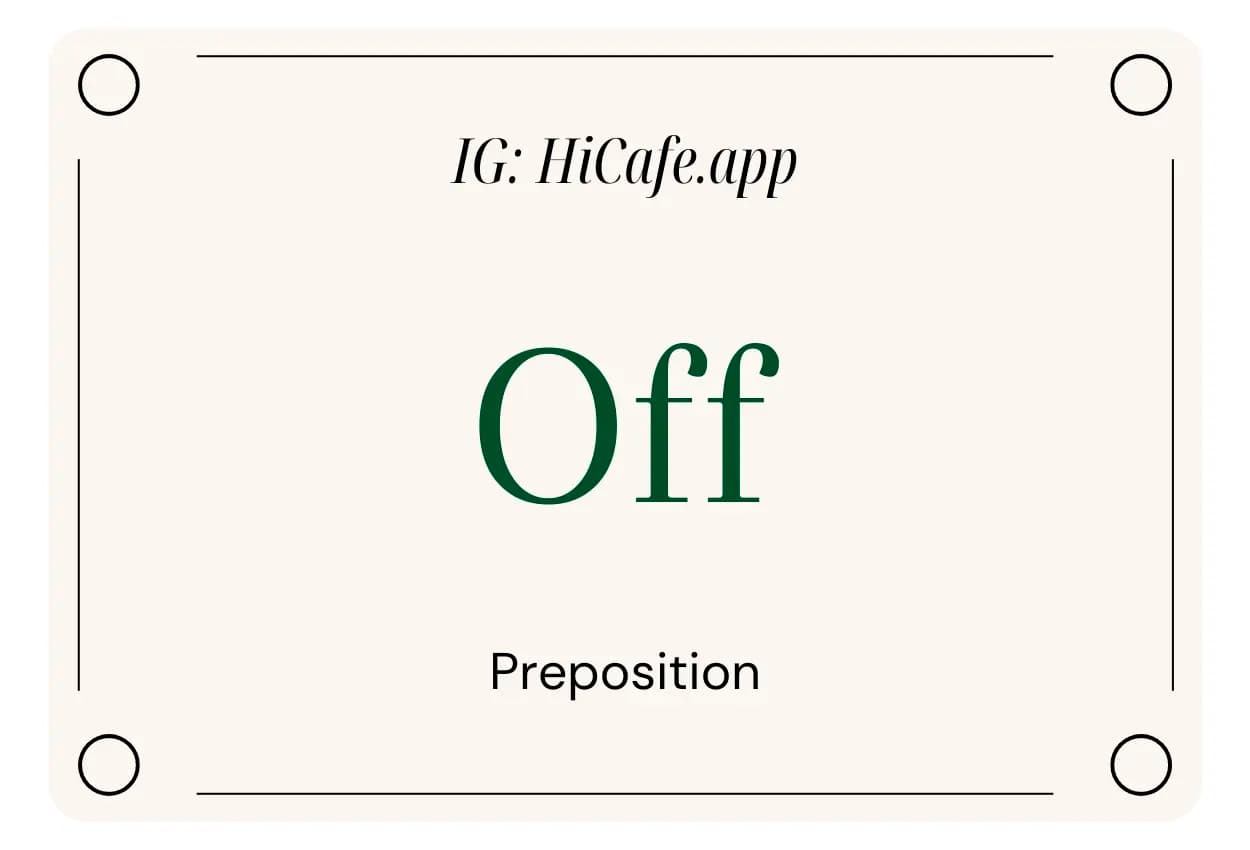Fact Check: Is "off" a preposition?