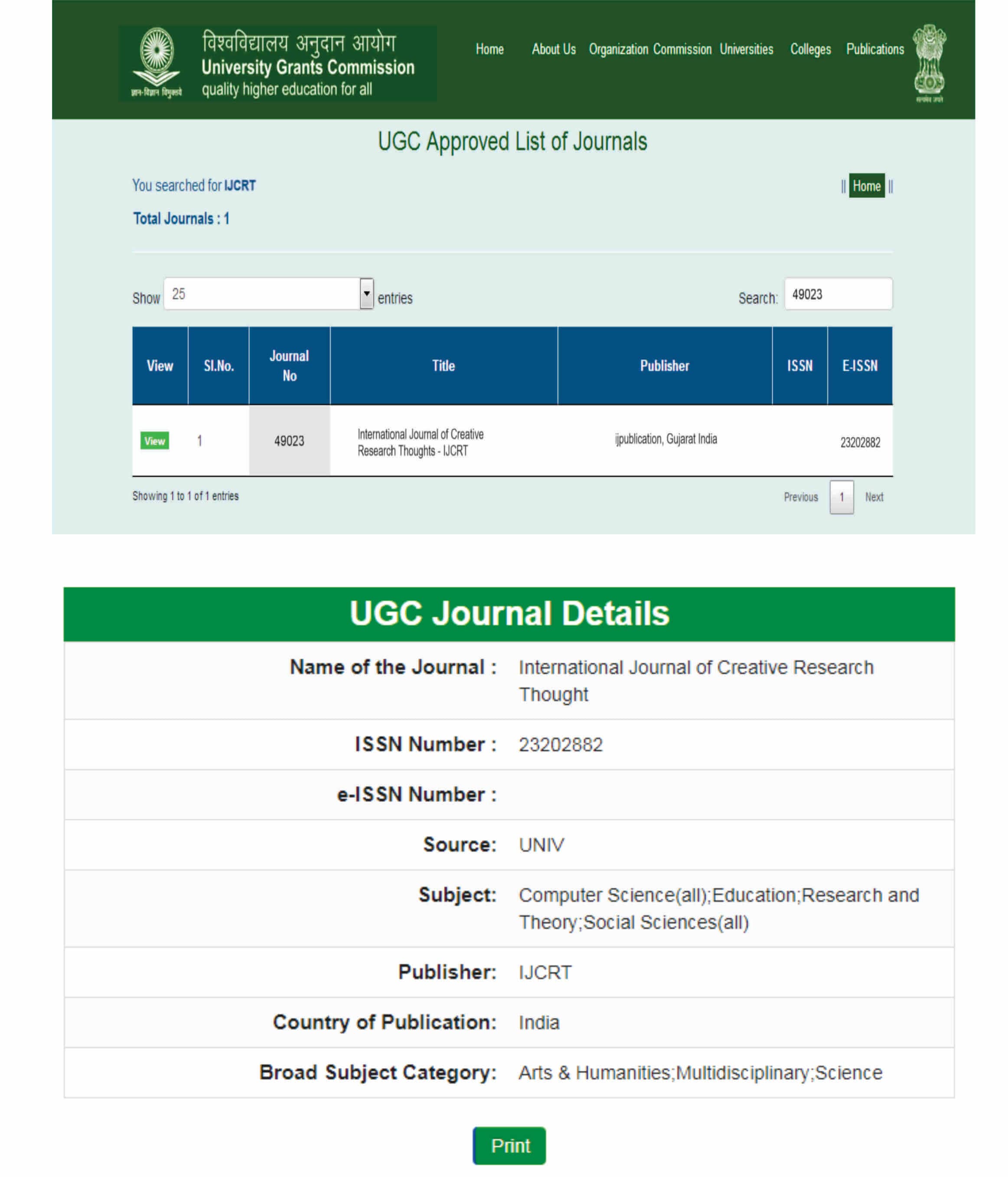 Fact Check: Is IJRP approved by UGC?