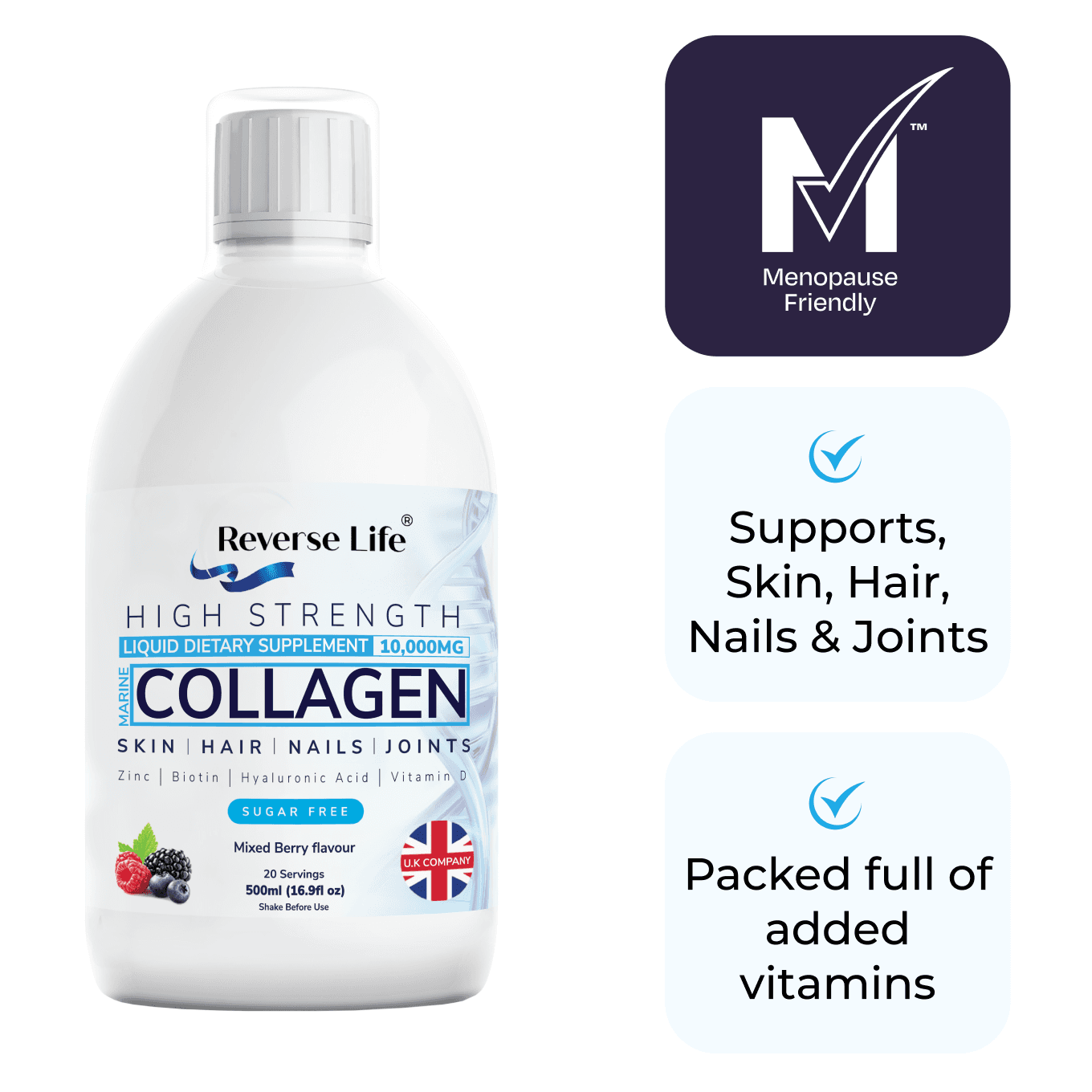 Fact Check: Has Reverse life collagen got hylauronic acid init 