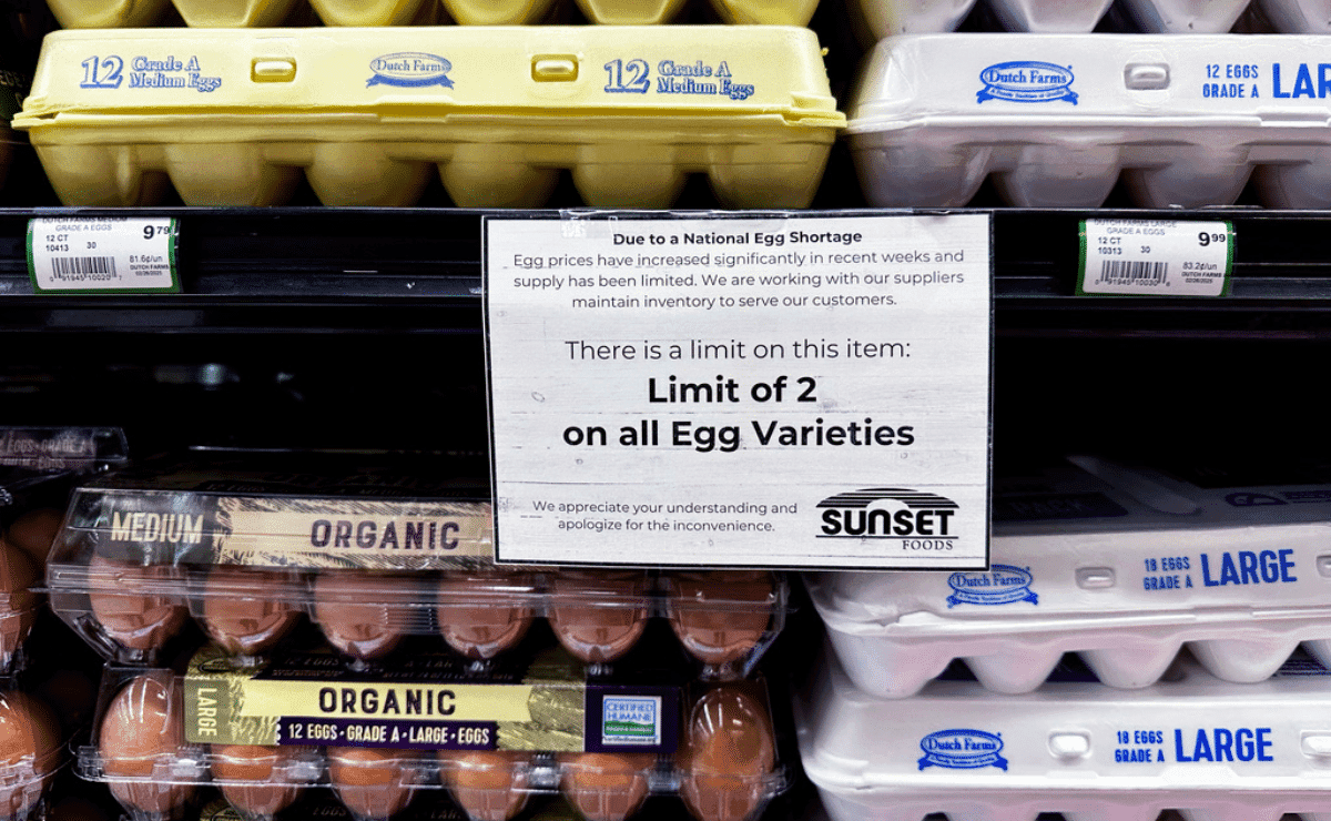 Fact Check: Egg prices are 400% down.
