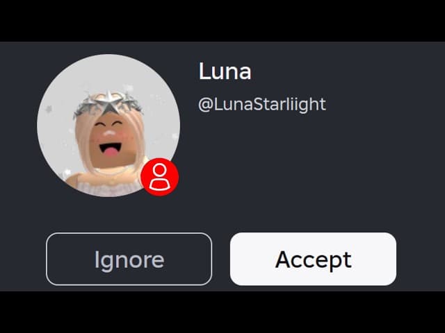 Fact Check: Accepting a roblox friend request from lunastarliight does terrible things to your account