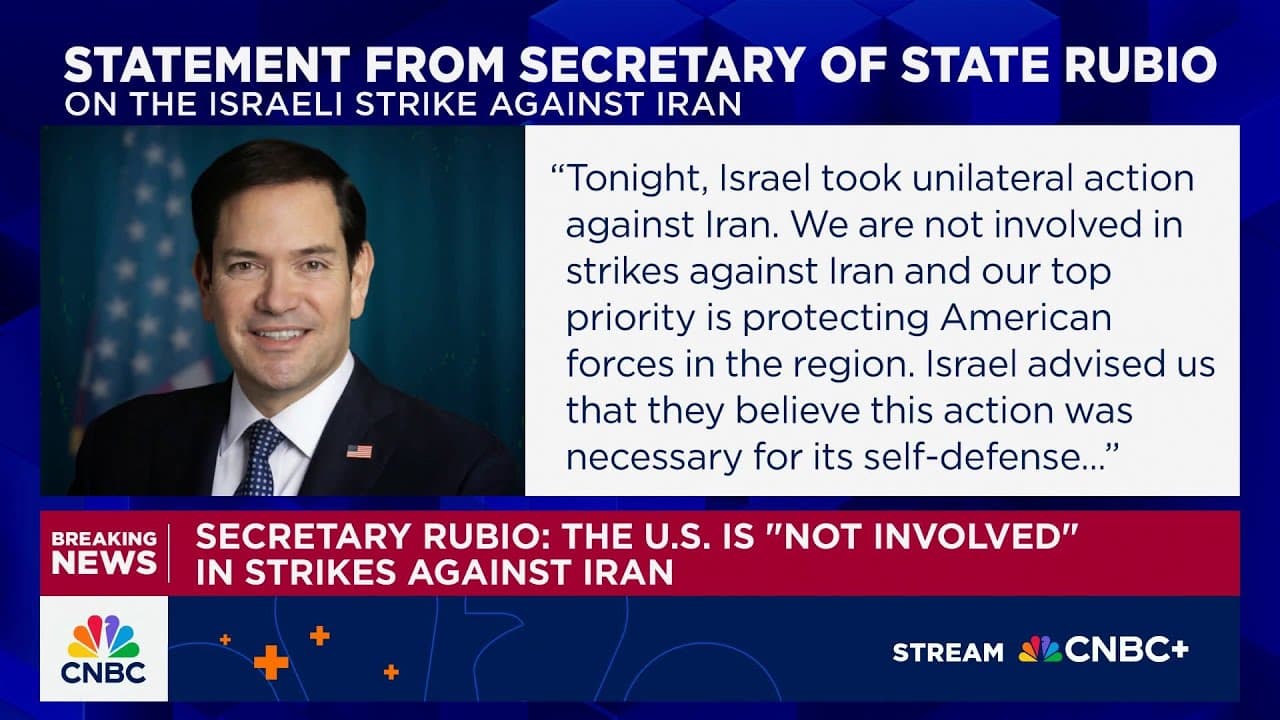 Fact Check: Secretary of State Marco Rubio said: 'Israel took unilateral action against Iran. We are not involved in strikes against Iran.'
