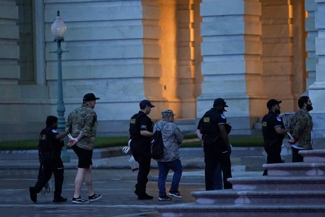 Fact Check: A group of roughly 60 individuals were arrested outside the US Capitol on Friday evening after breaching a police line of bike racks.