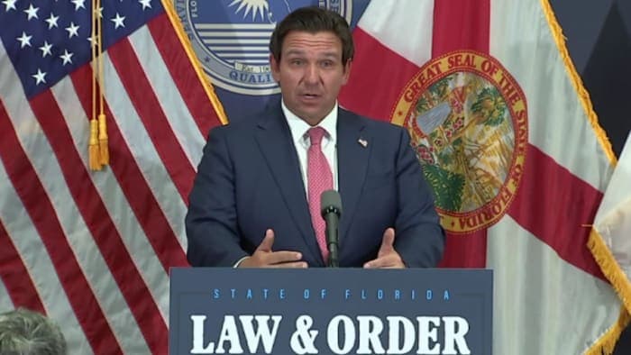 Fact Check: Florida Gov. Ron DeSantis said drivers who are threatened won’t be held responsible if they hit protesters.