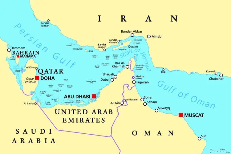 Fact Check: The shipping lane of the Strait of Hormuz is just two miles (three km) wide in either direction.