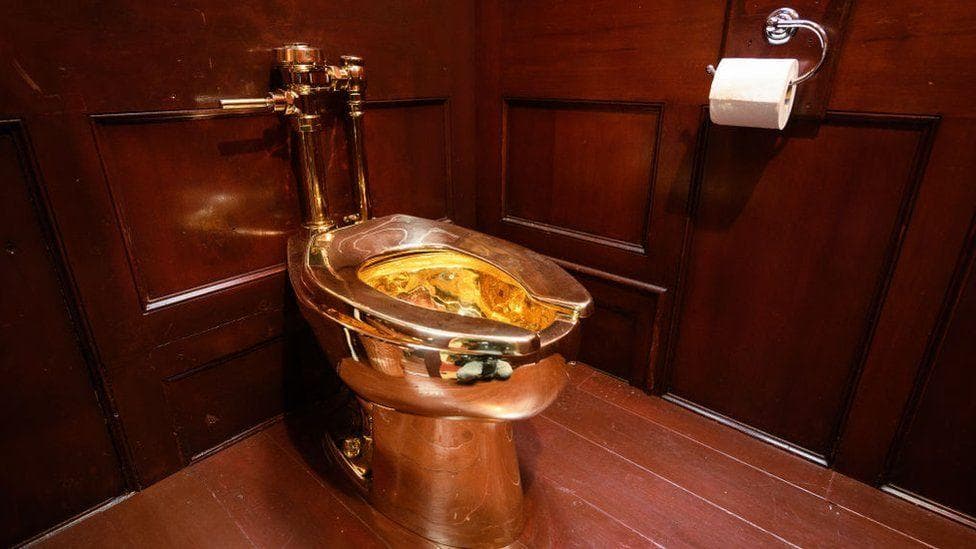 Fact Check: The gold toilet, valued at £4.8 million, was stolen from an art exhibition at Blenheim Palace in September 2019.
