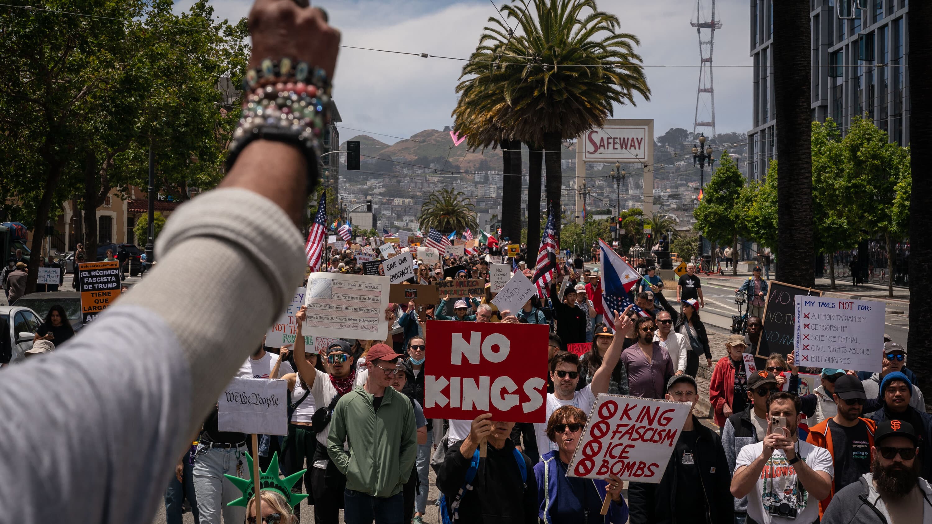 Fact Check: Almost 100,000 people marched in Philadelphia during the protests against President Donald Trump on June 14, 2023, according to police estimates.