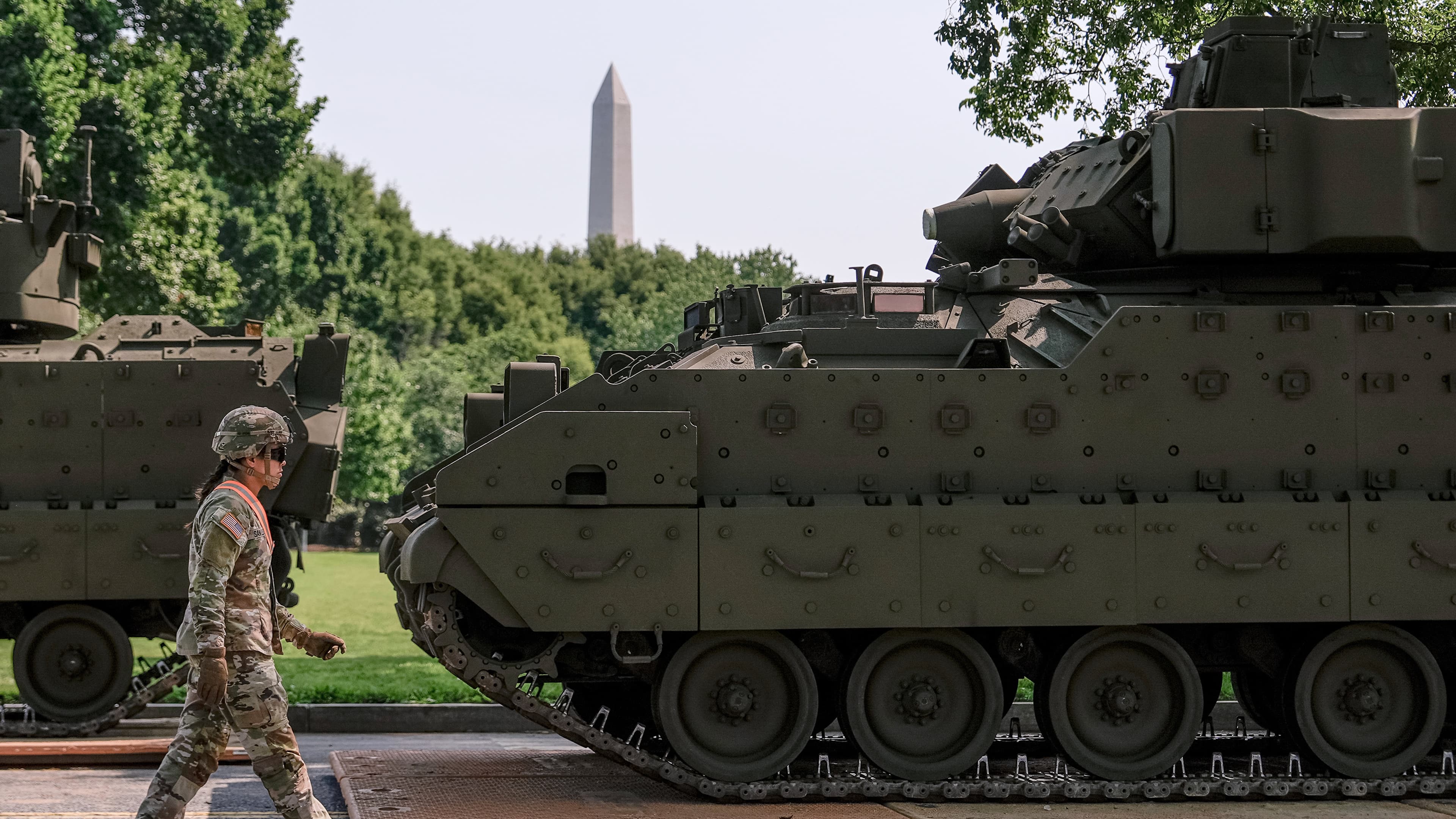 Fact Check: The military parade featured 84 military vehicles, including 28 Abrams tanks and 6,700 marching soldiers.