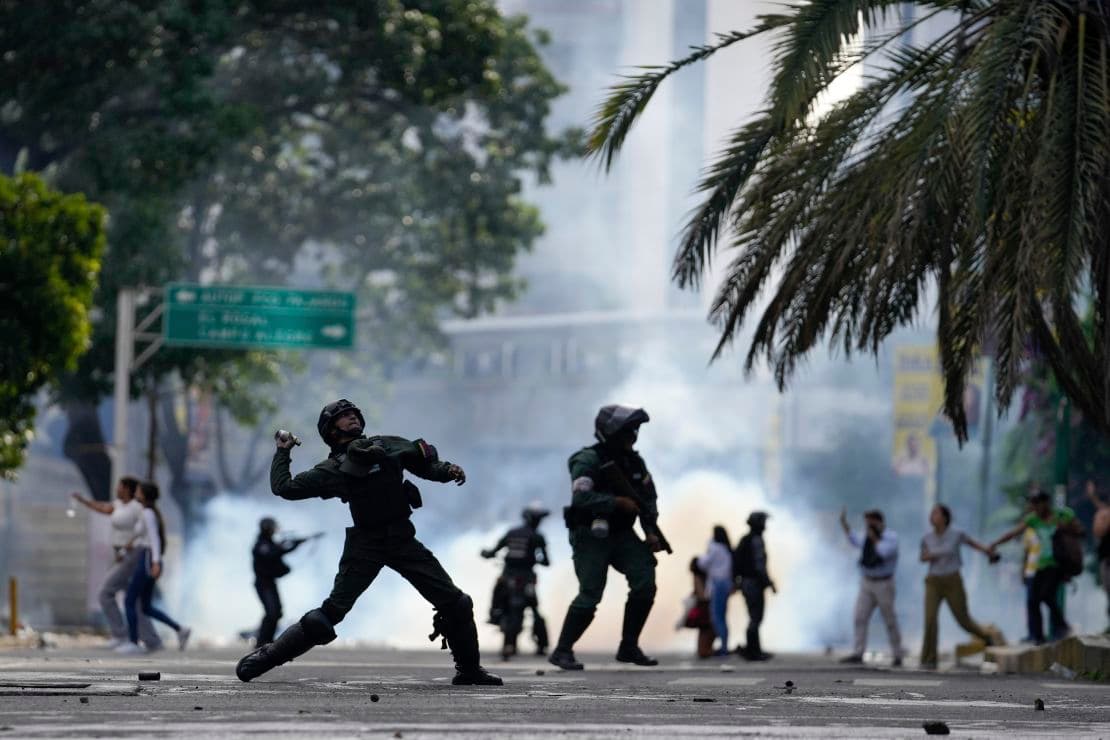 Fact Check: Los Angeles police began using flash-bangs, rubber bullets, and tear gas to disperse a crowd outside the downtown Federal Building on Saturday afternoon, October 21, 2023.