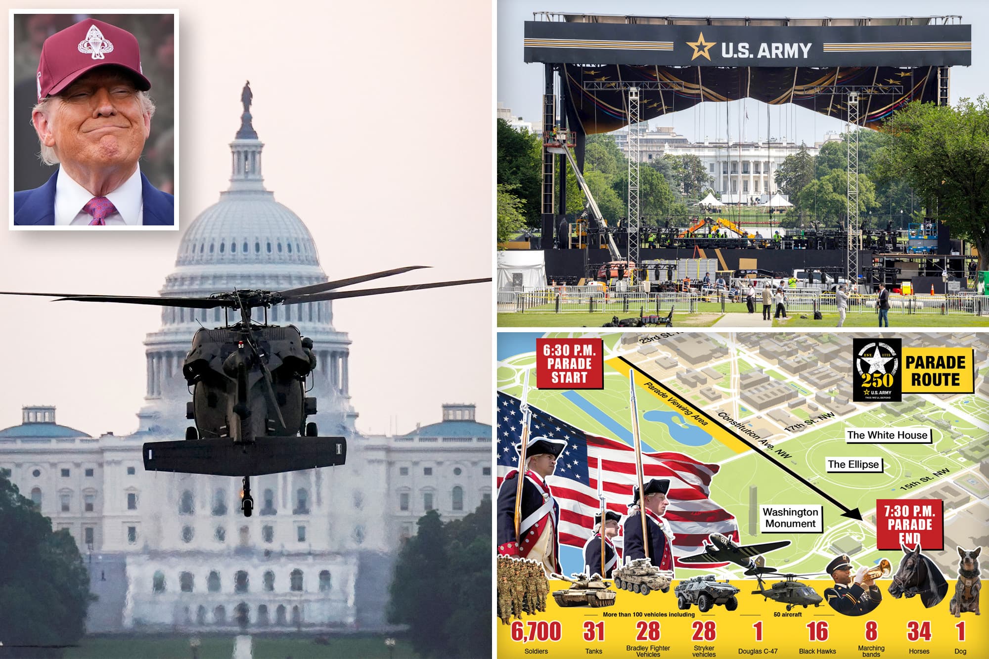 Fact Check: The parade started at 6:00 p.m. on the National Mall.