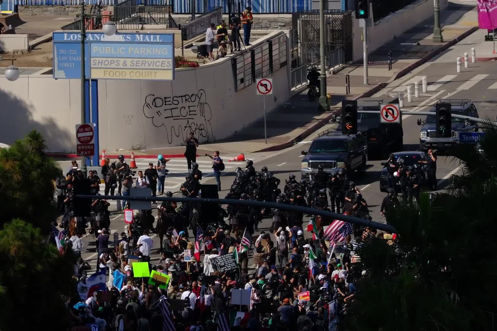 Fact Check: Protests against federal immigration enforcement in Los Angeles involved the use of tear gas and crowd-control munitions by police to disperse protesters.