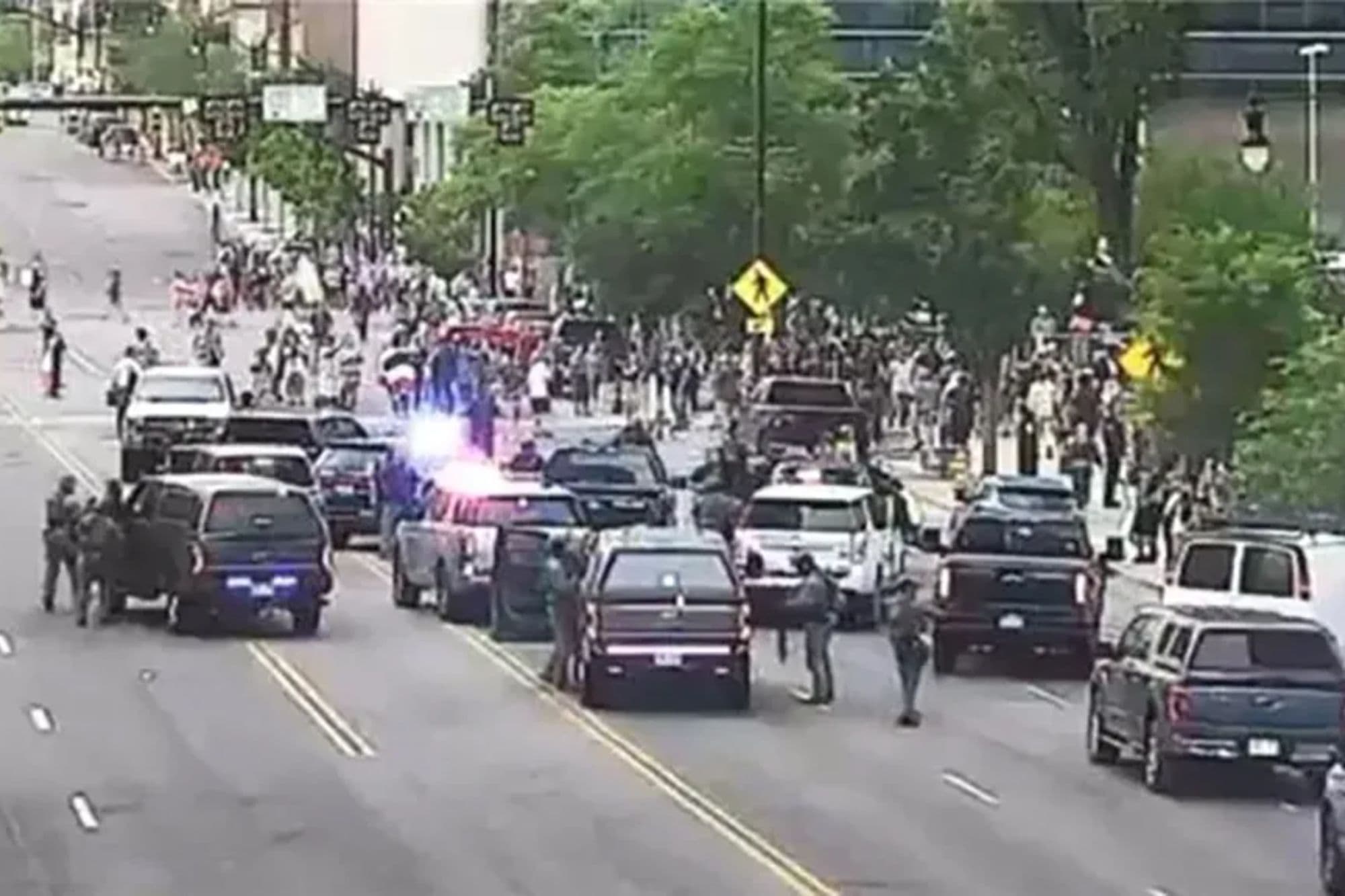 Fact Check: A gunman opened fire during the protests in Salt Lake City, leaving one person in life-threatening condition.