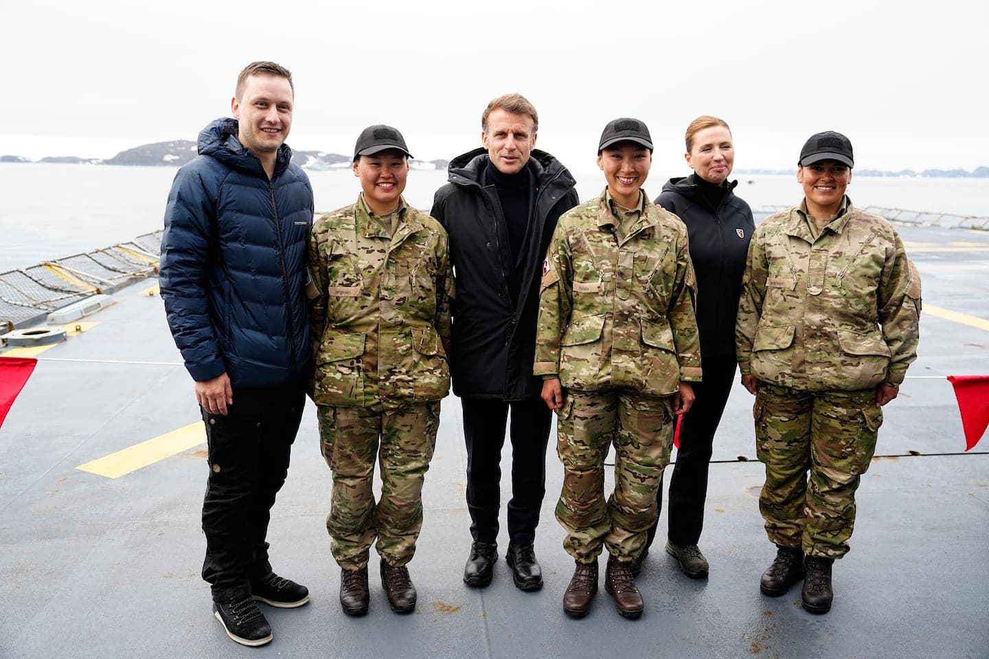 Fact Check: During his visit, Macron held talks with Danish Prime Minister Mette Frederiksen and Greenlandic Prime Minister Jens-Frederik Nielsen on a Danish naval frigate.