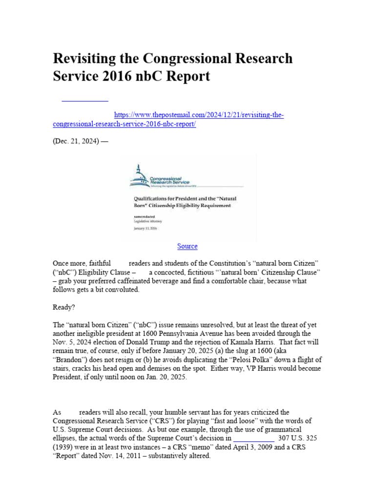 Fact Check: A legislative analyst in the Congressional Research Service will begin analyzing S.J.Res.59 after the text becomes available.
