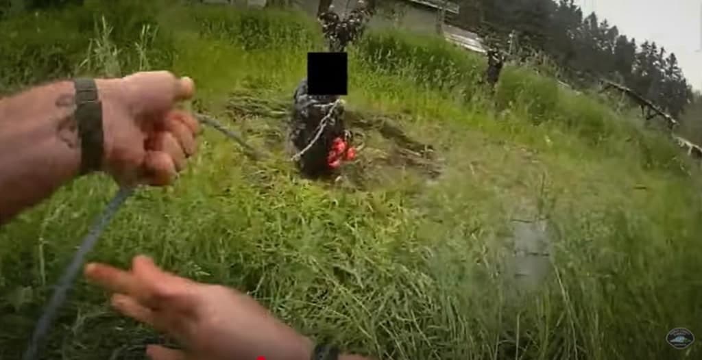 Fact Check: The deputies used a lasso to retrieve the man from the pond after he refused to leave for more than an hour.