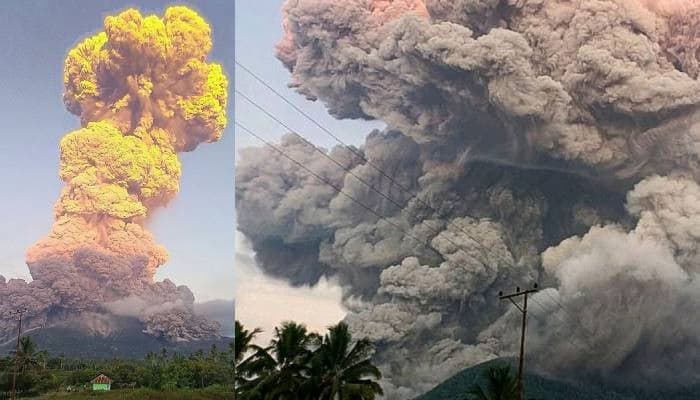 Fact Check: Eruption's ash cloud visible from cities 90 miles away!