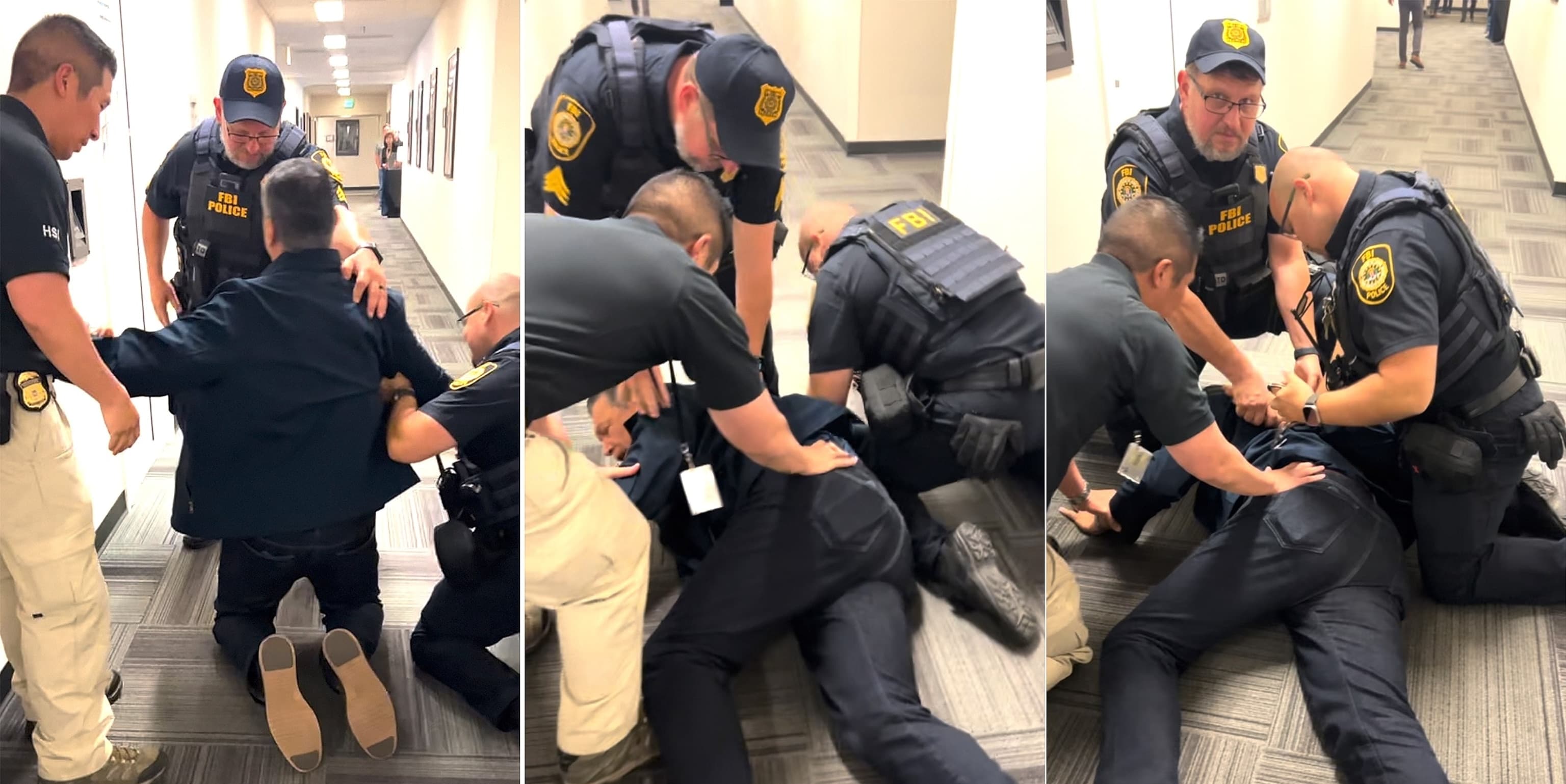 Fact Check: Senator Padilla was handcuffed and pushed down during a press conference.