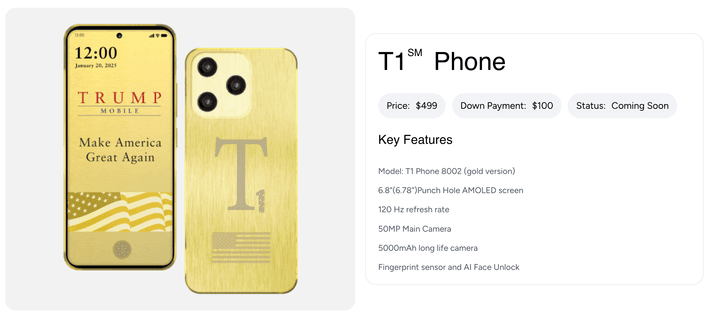 Fact Check: Trump's T1 smartphone is allegedly not made in the USA.