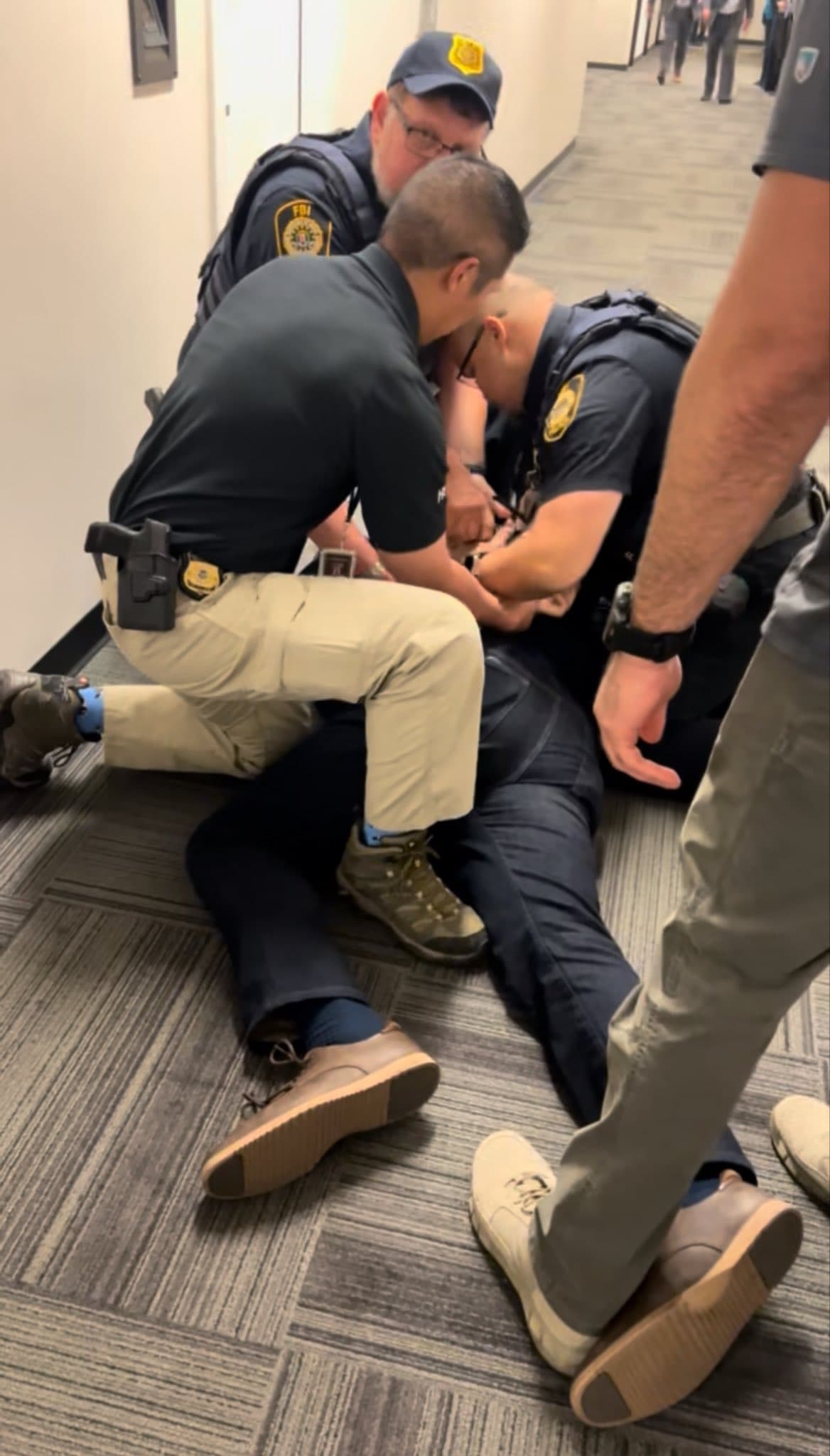 Fact Check: DHS claims Padilla lunged at Secretary Noem, despite video evidence to the contrary.