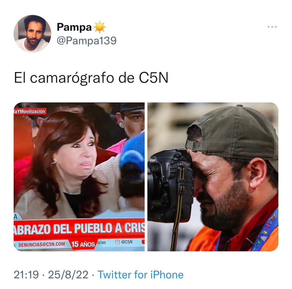 Fact Check: El camarógrafo Pablo Grillo es un militante kirchnerista.