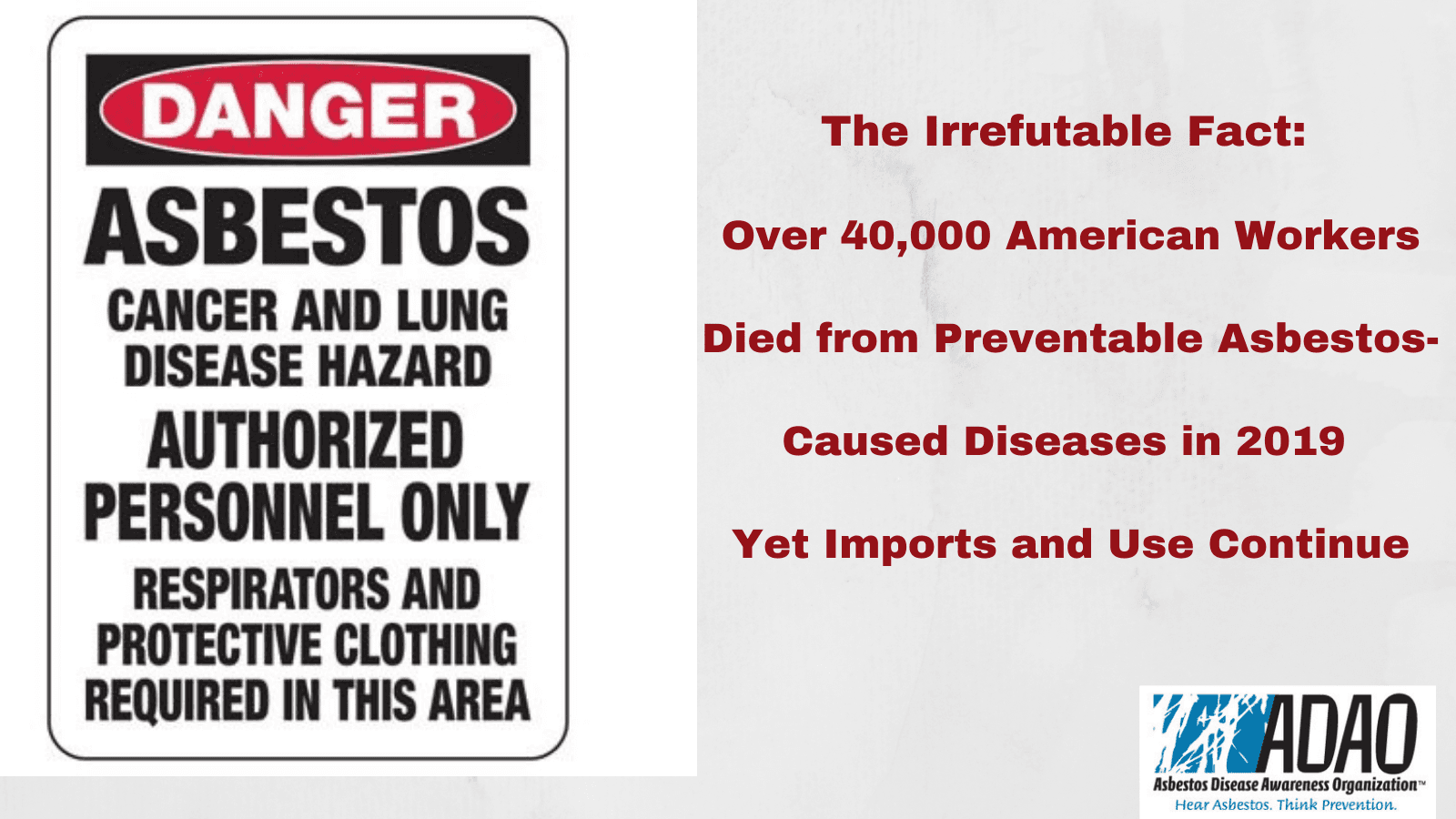 Fact Check: Asbestos exposure linked to lung cancer and 40,000 U.S. deaths yearly.