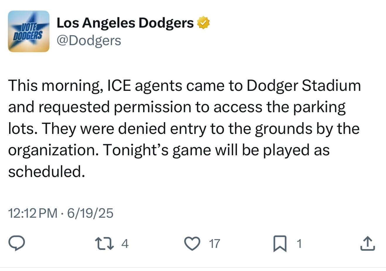 Fact Check: ICE claims its agents were never at Dodger Stadium despite Dodgers' statement.