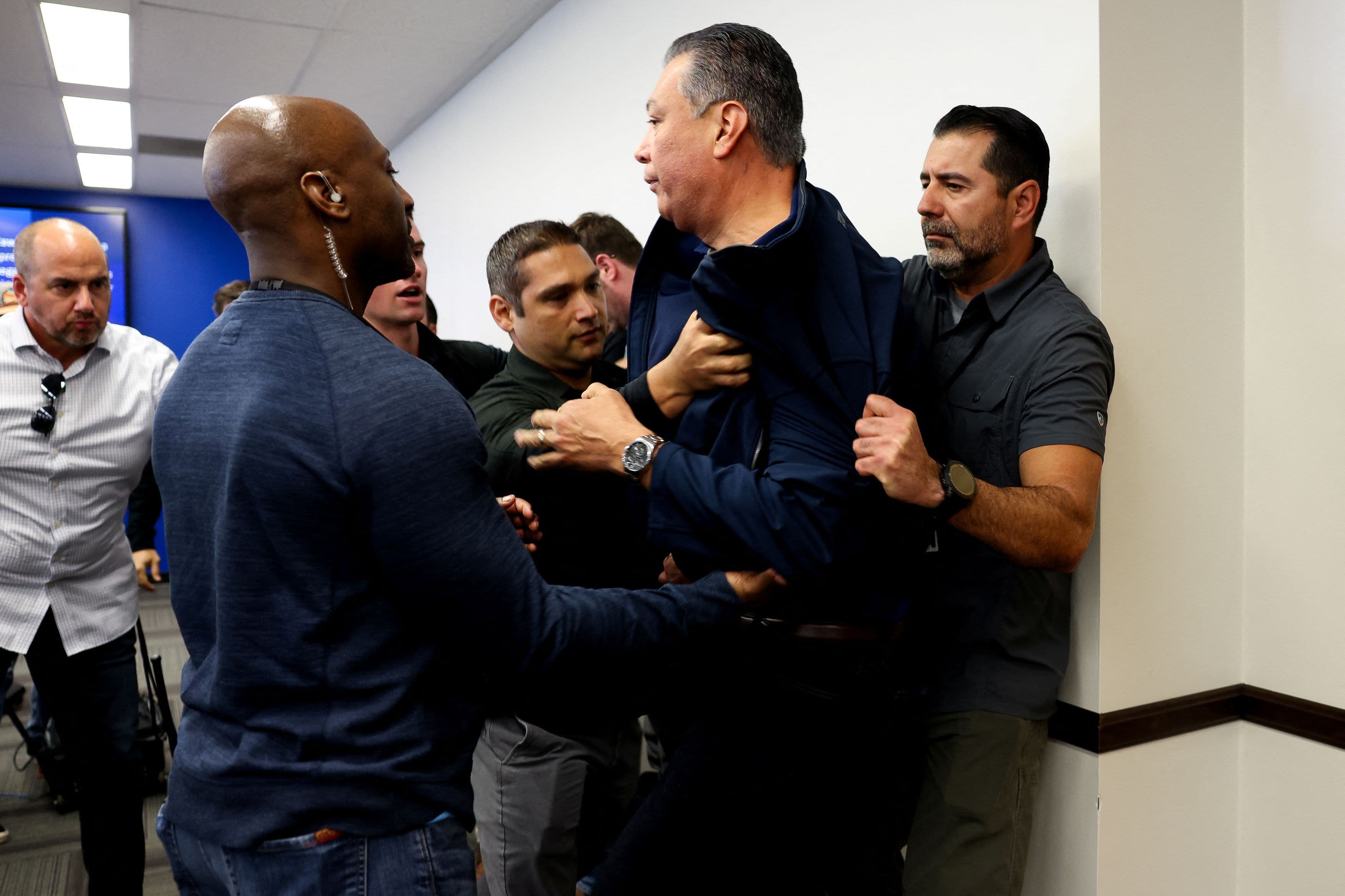 Fact Check: Padilla was handcuffed but not arrested during a news conference disruption.