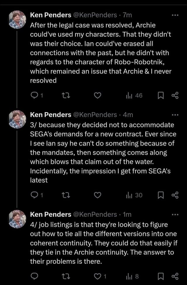 Fact Check: Did Ken Penders files lawsuit to Sega and Archies comic over the continue usage of his characters created for the comic series ?