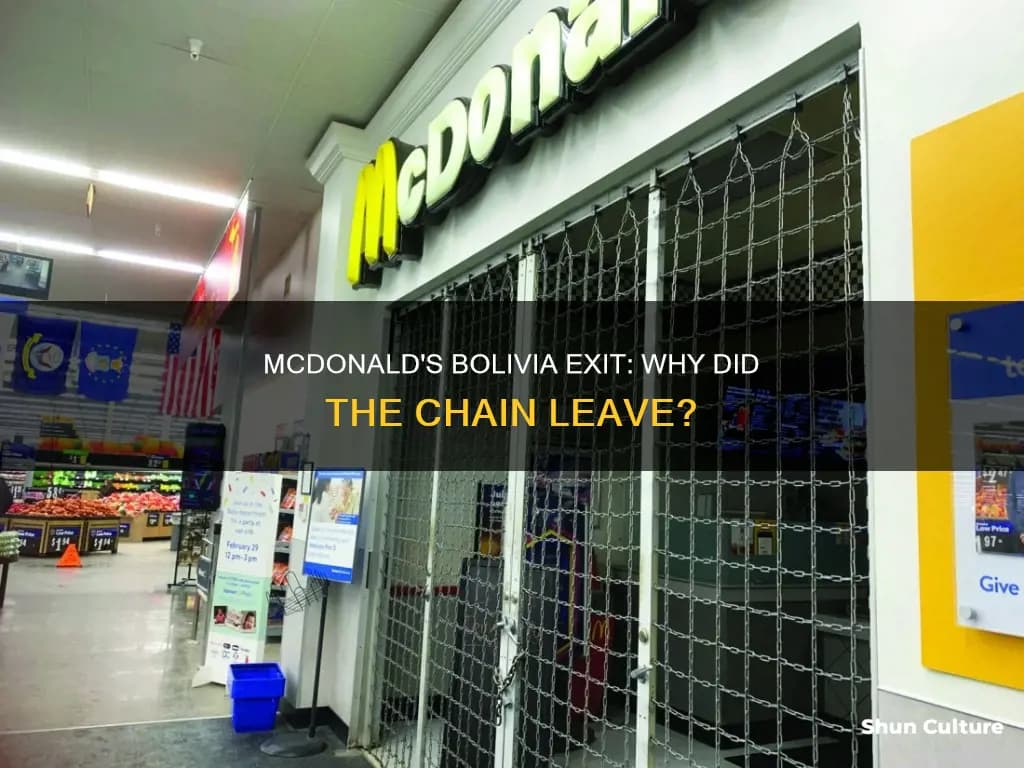 Fact Check: McDonalds shut down all it restaurants in Bolivia due of poor sales in 2002