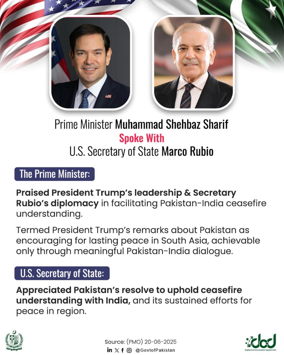 Fact Check: Senator Rubio praised for facilitating Pakistan-India ceasefire.