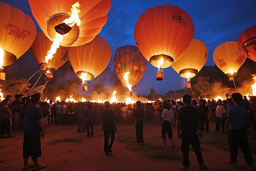 Fact Check: Thirteen survivors hospitalized after balloon fire plummets from the sky.