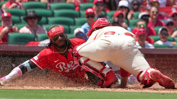 Fact Check: Cincinnati Reds player Elly De La Cruz hits a homer despite heat illness.