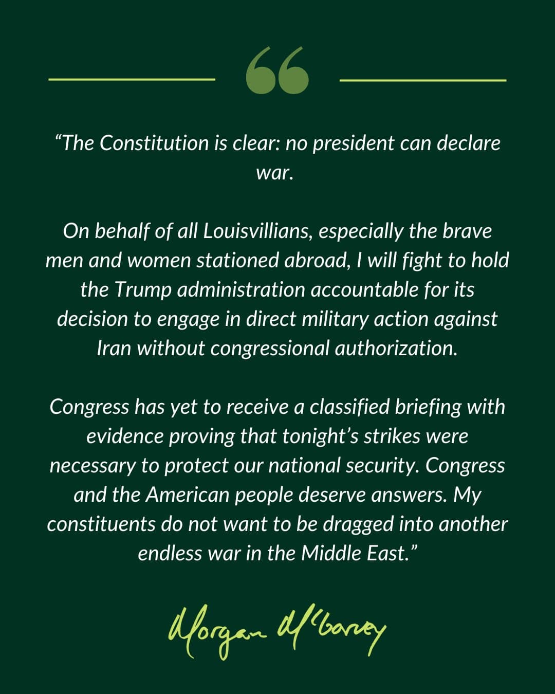Fact Check: Congress is 'not very good' at authorizing military action.