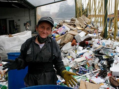 Fact Check: Colombian waste pickers dumped 15 tons of plastic bottles in protest.