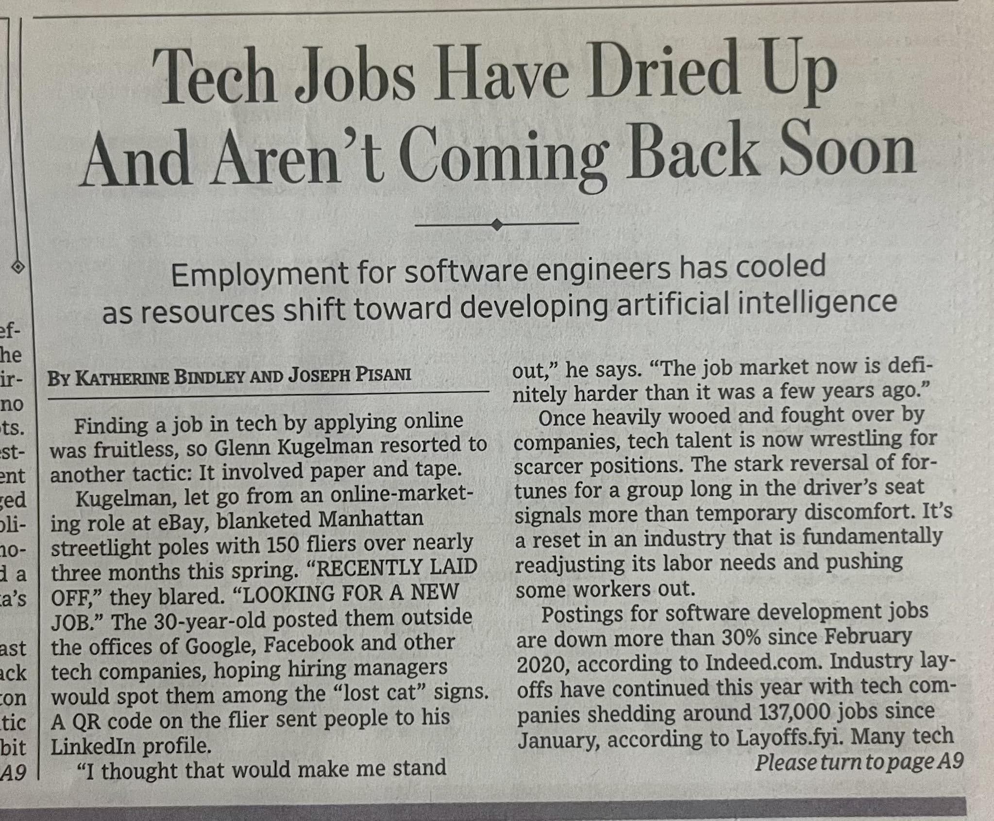 Fact Check: Job postings for software development have plummeted 40% in four years.