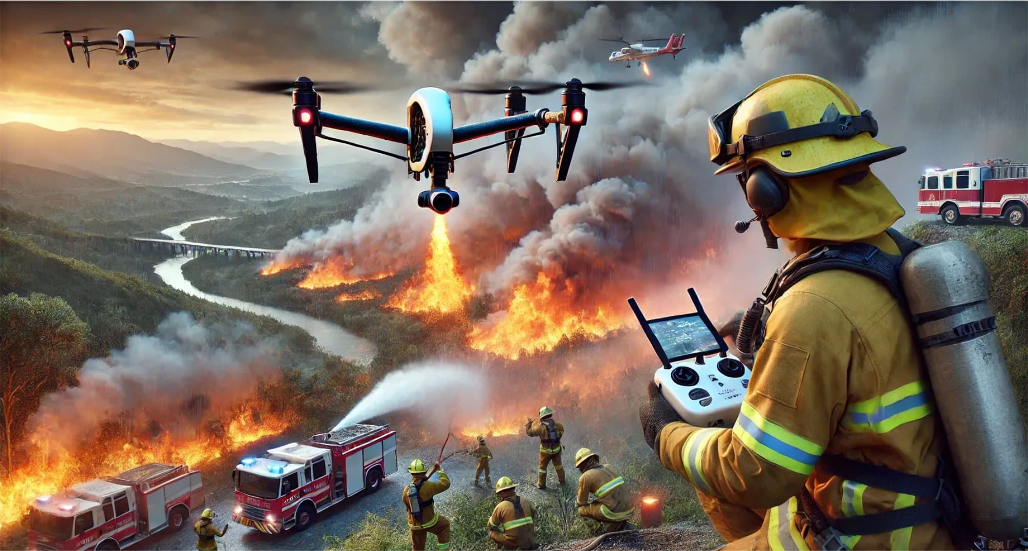 Fact Check: Local fire agencies are ahead in adopting firefighting drone technology.