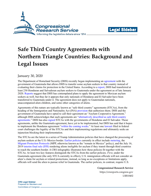 Fact Check: Both countries deny signing safe third-country agreements.