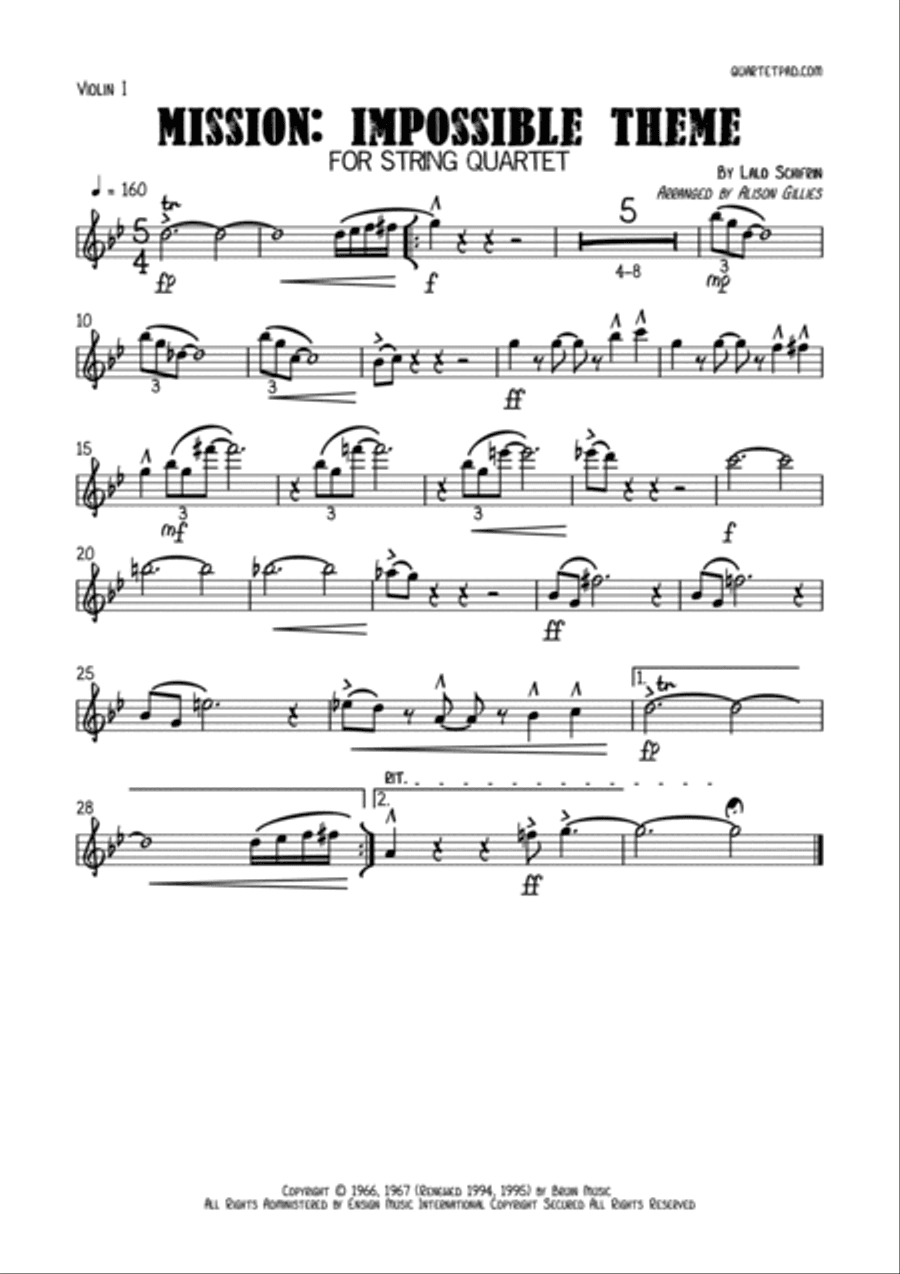 Fact Check: Schifrin's Mission: Impossible theme uses an unusual 5/4 time signature.