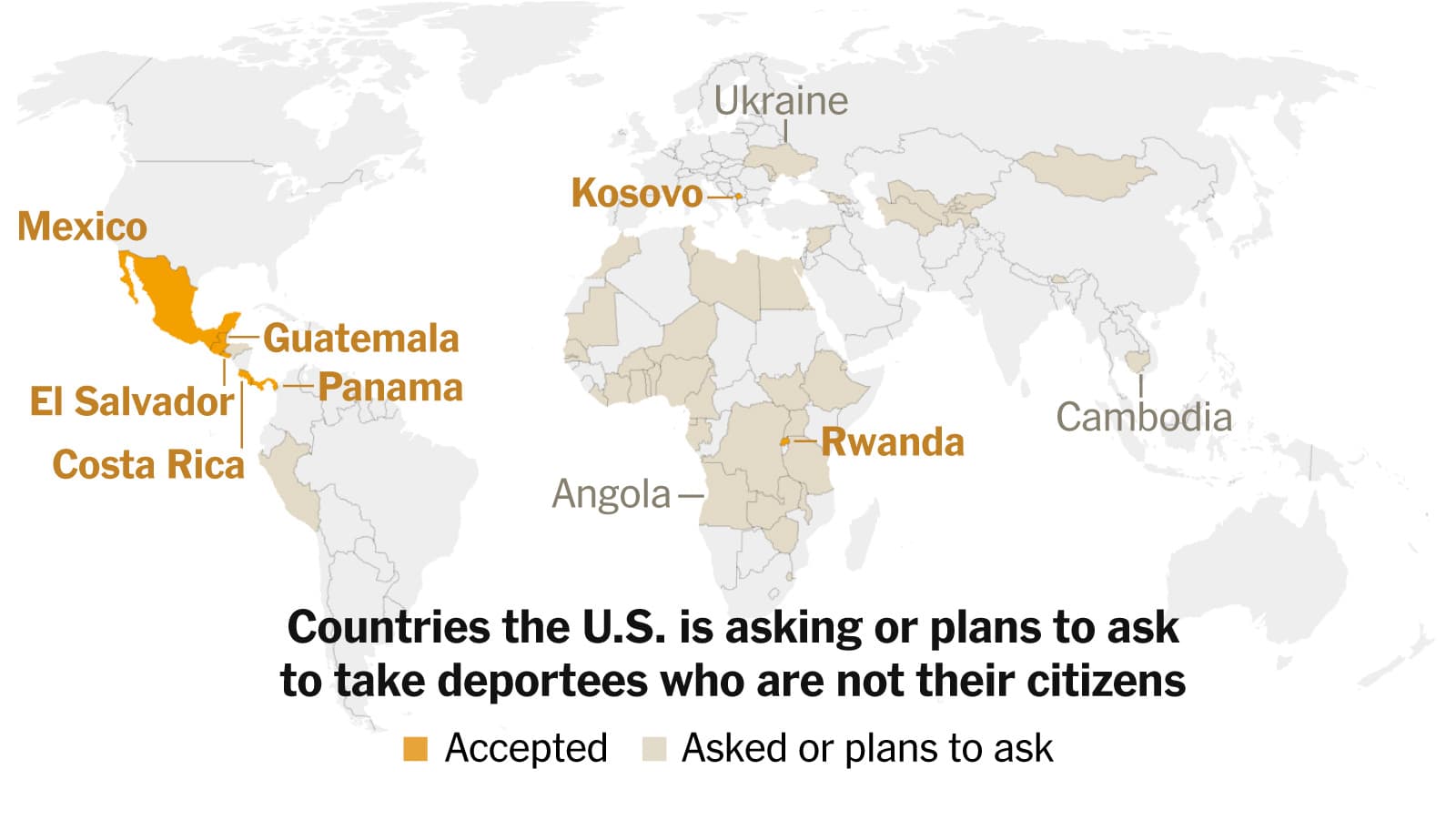 Fact Check: 25 of 36 new countries targeted for deportation are in Africa.