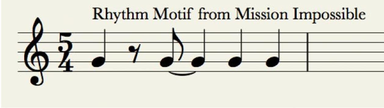 Fact Check: Schifrin's Mission: Impossible theme was written in 5/4 time signature.