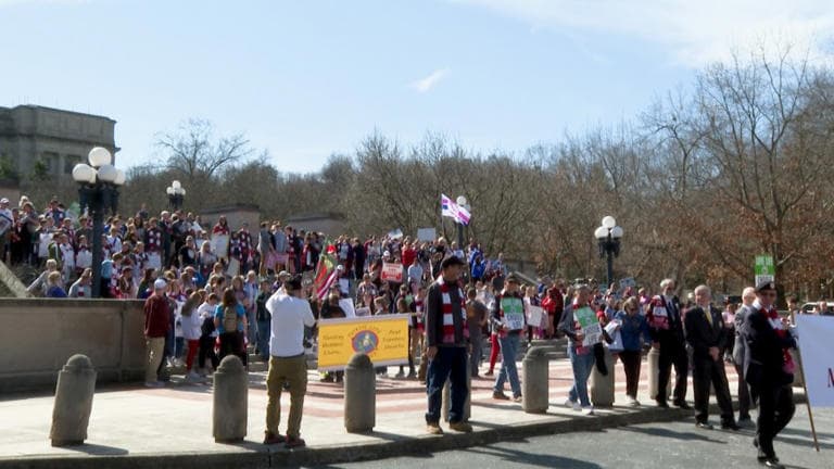 Fact Check: Hundreds waited outside the Capitol to honor the slain couple.