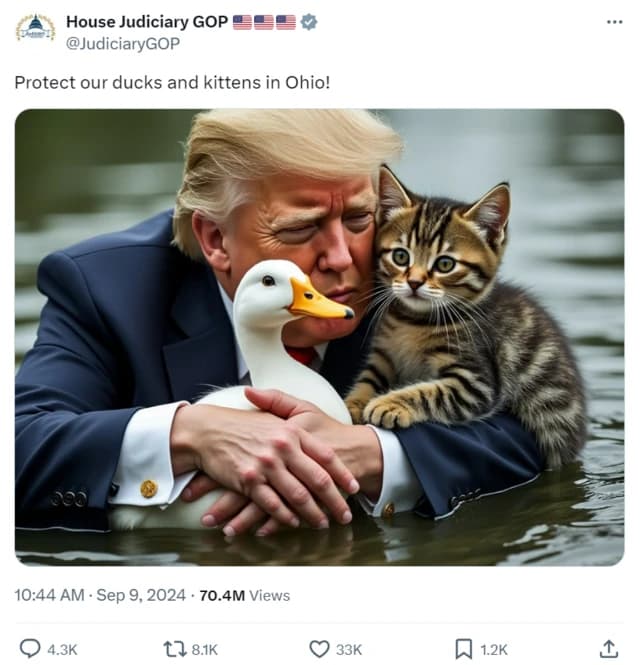 Fact Check: DHS mocks detained migrants with AI-generated alligator meme.