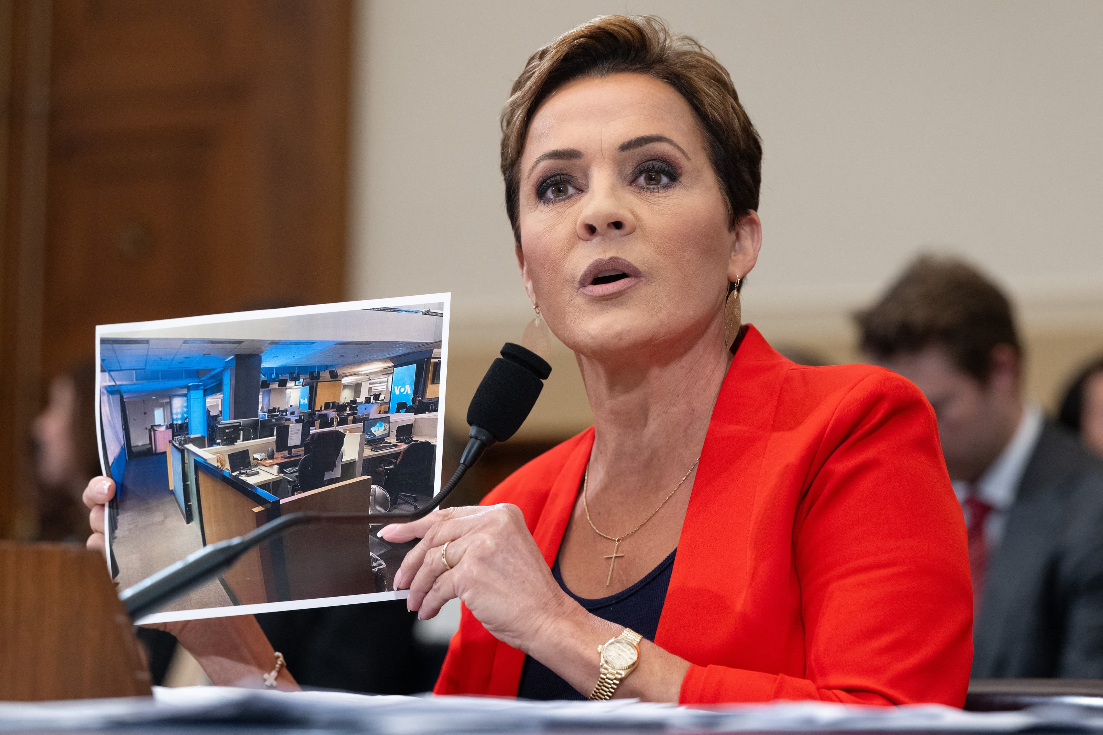 Fact Check: Kari Lake labels USAGM as incompetent, corrupt, and a national security threat.