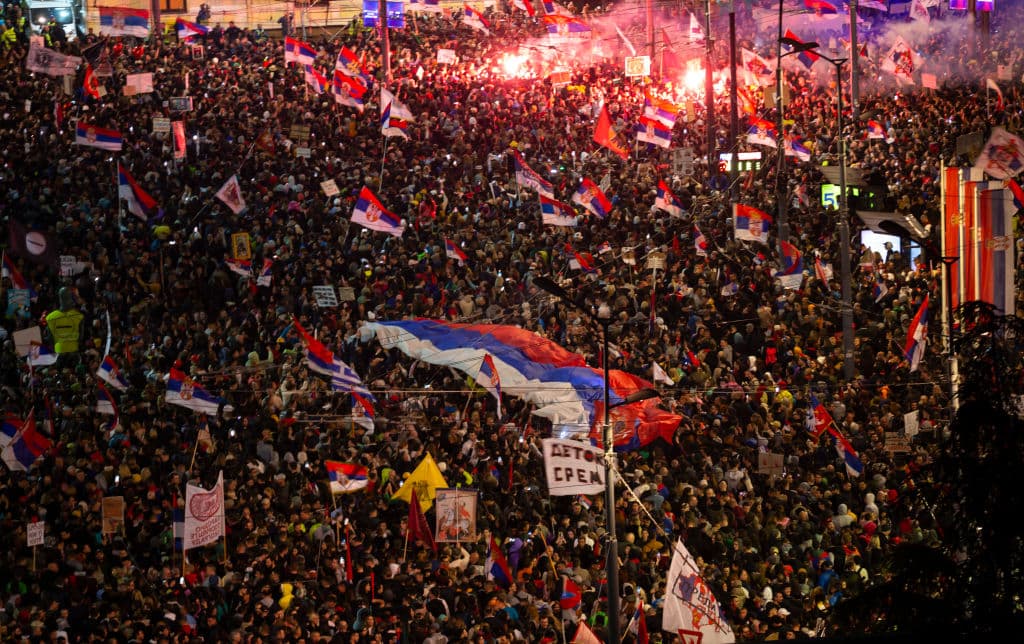 Fact Check: 140,000 protesters demand early elections in Belgrade's largest rally yet.