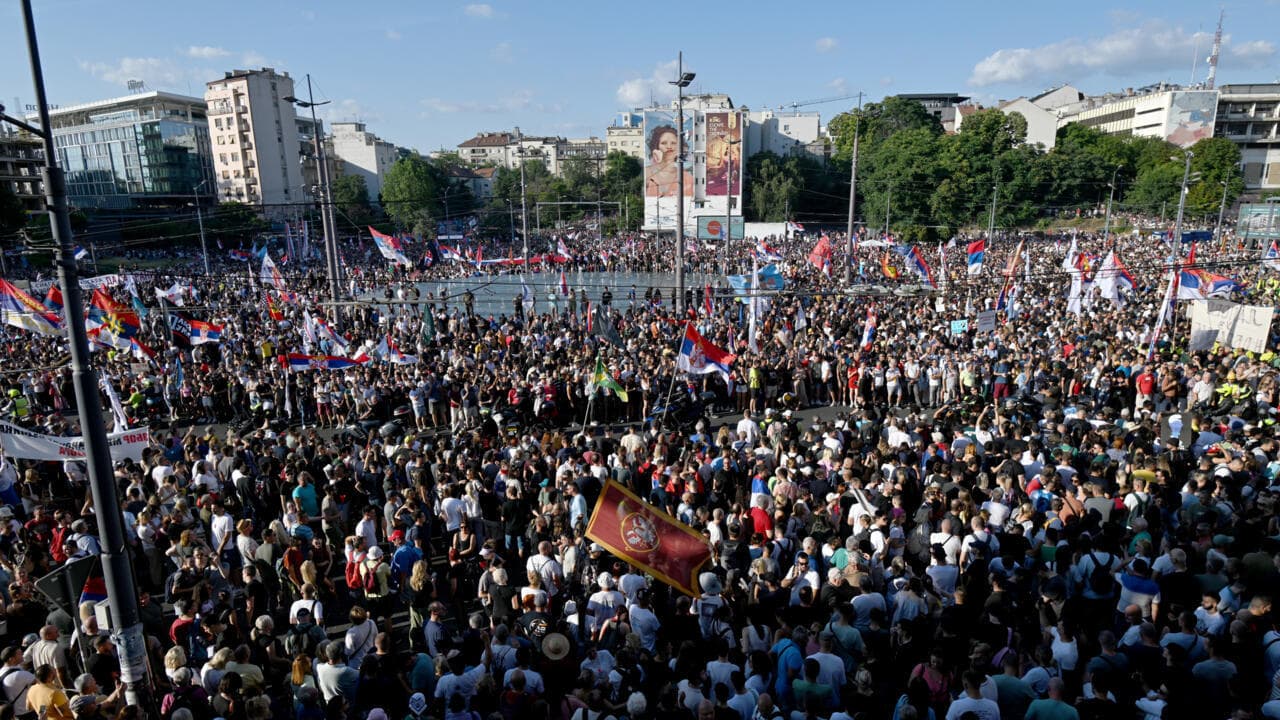 Fact Check: President Vučić blames 'foreign powers' for fueling protests against his government.